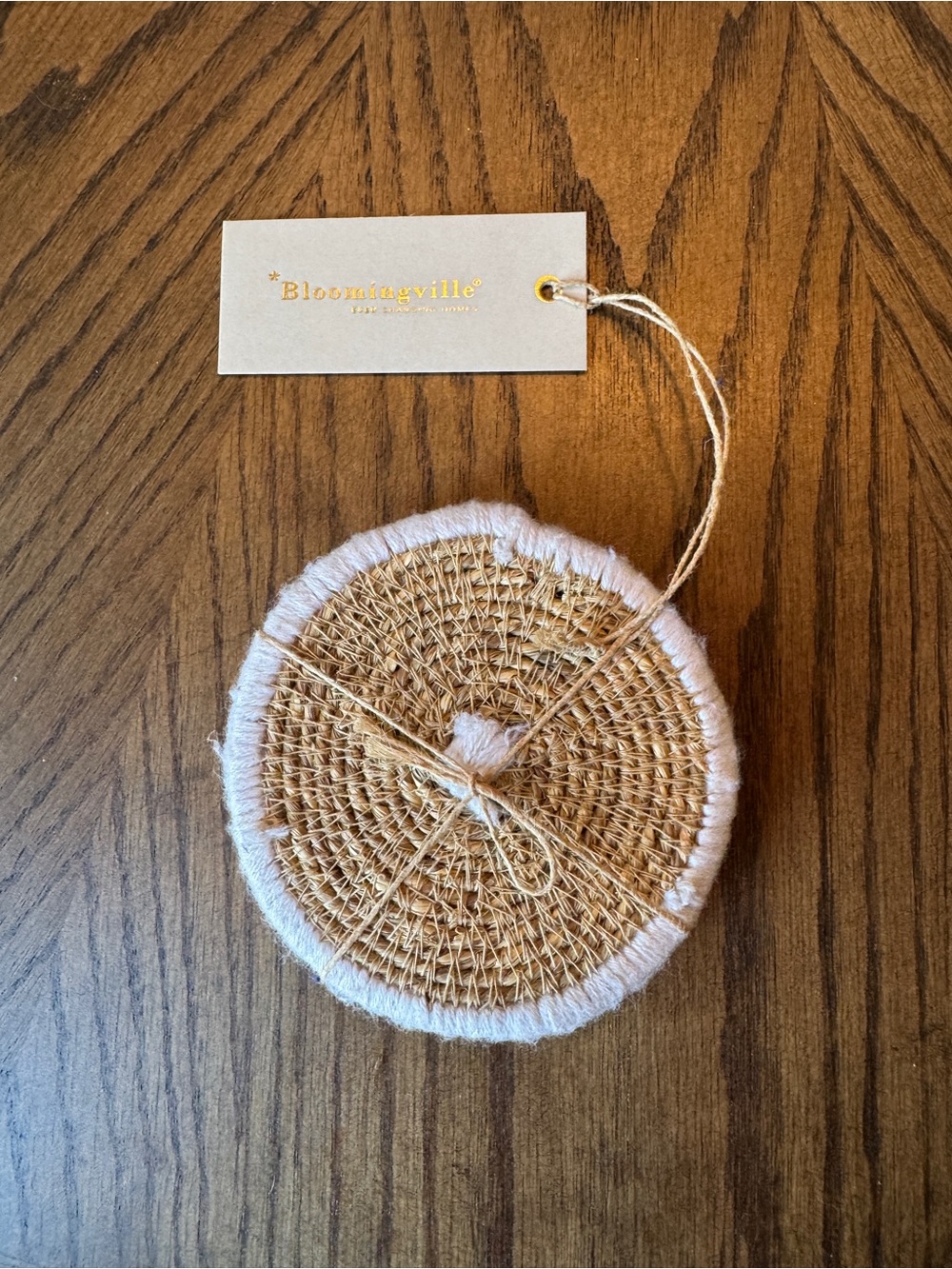 Bloomingville Natural Woven Seagrass Coasters set of 4